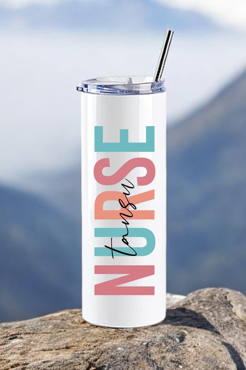 Hemşireye Hediye İsme Özel Çelik Pipetli Termos Bardak