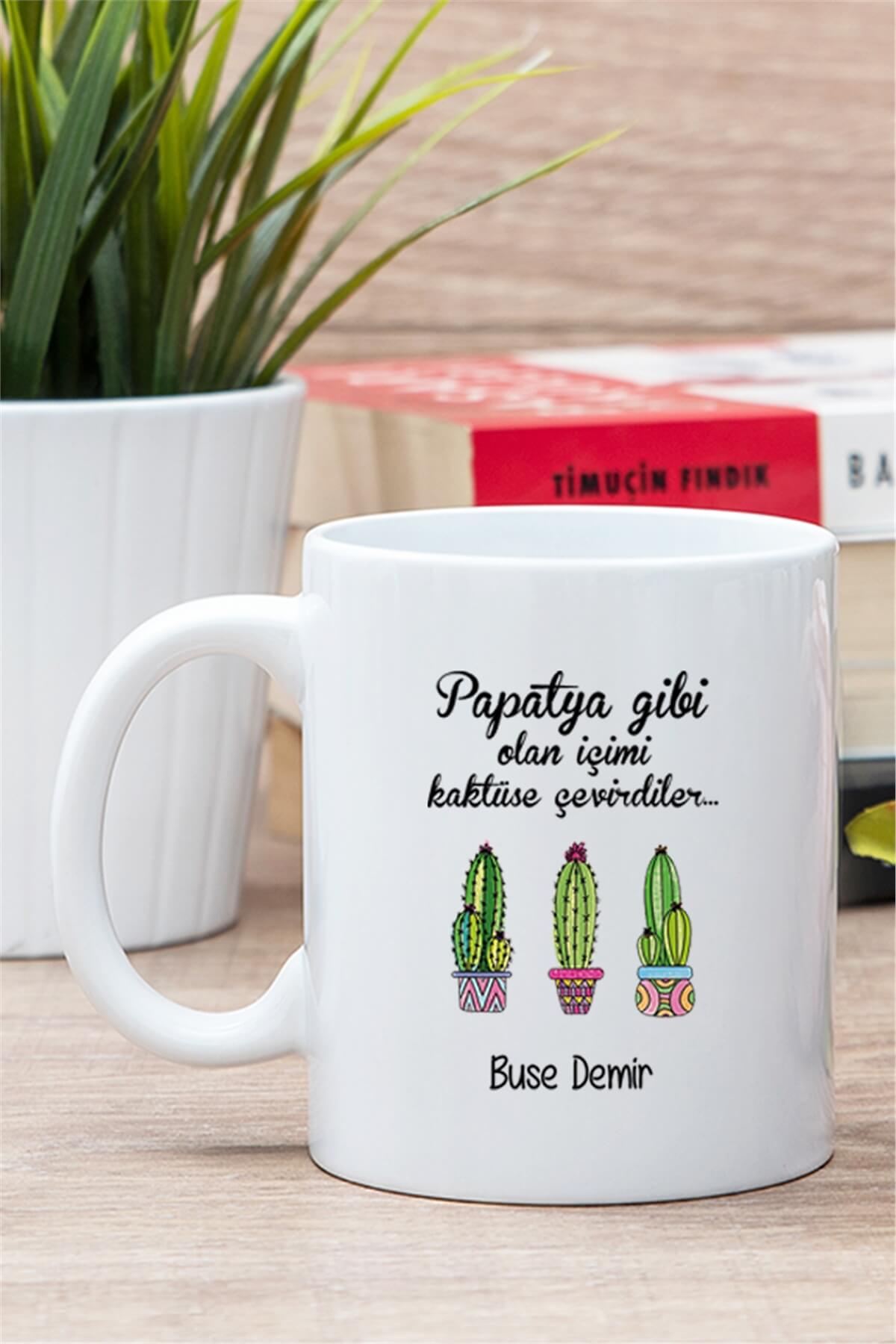 İçimi Kaktüse Çevirdiler Beyaz Kupa Bardak