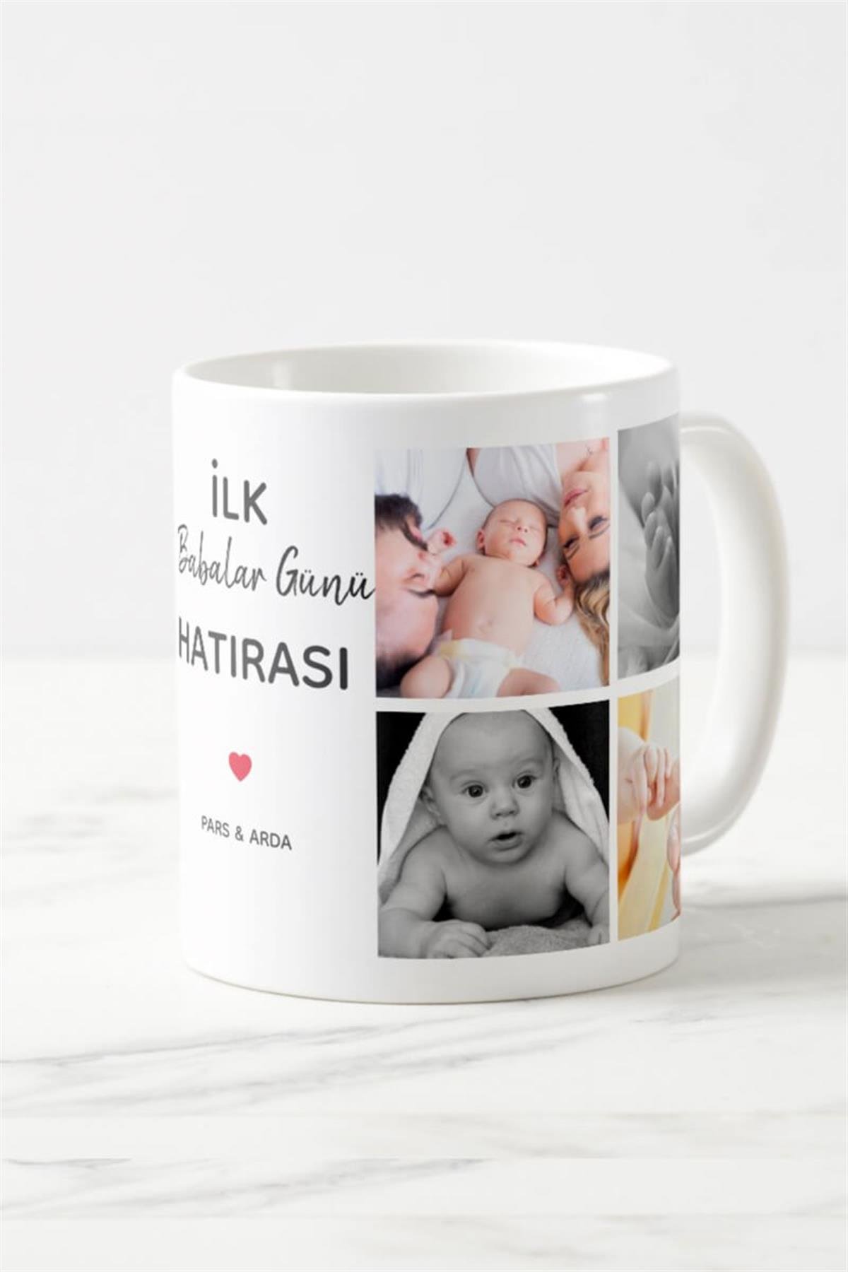 İlk Babalar Günü Hatırası 8 Fotoğraflı Kupa Bardak