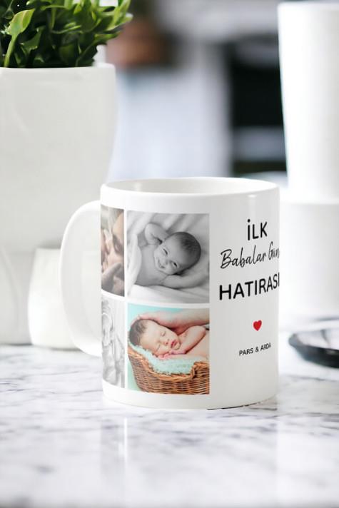 İlk Babalar Günü Hatırası 8 Fotoğraflı Kupa Bardak