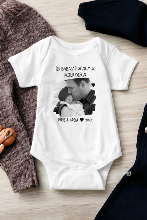 İlk Babalar Günü Hediyesi Tasarımlı Bebek Hediyesi Zıbın