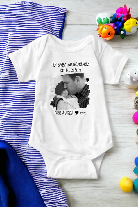 İlk Babalar Günü Hediyesi Tasarımlı Bebek Hediyesi Zıbın