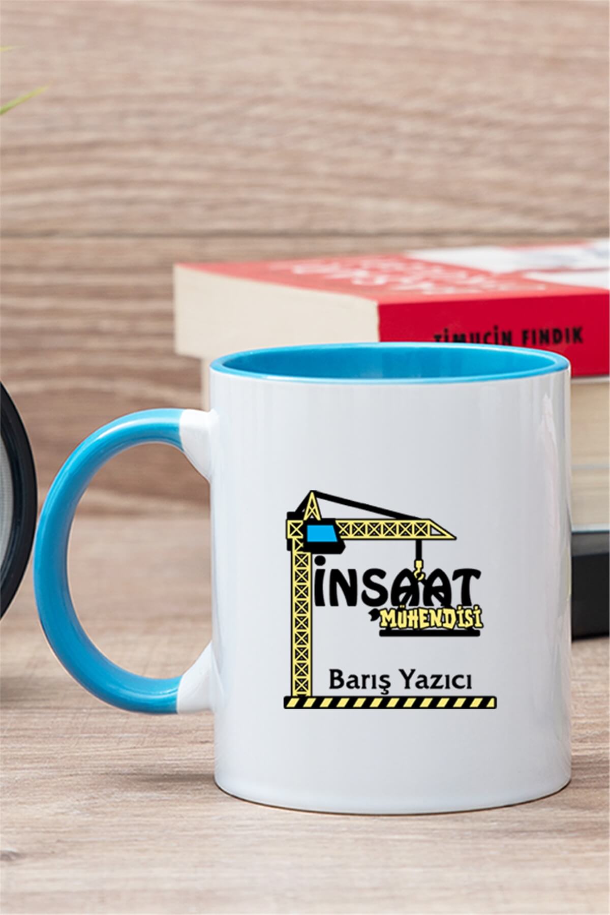 İnşaat Mühendisi İçi Renkli Kupa Bardak