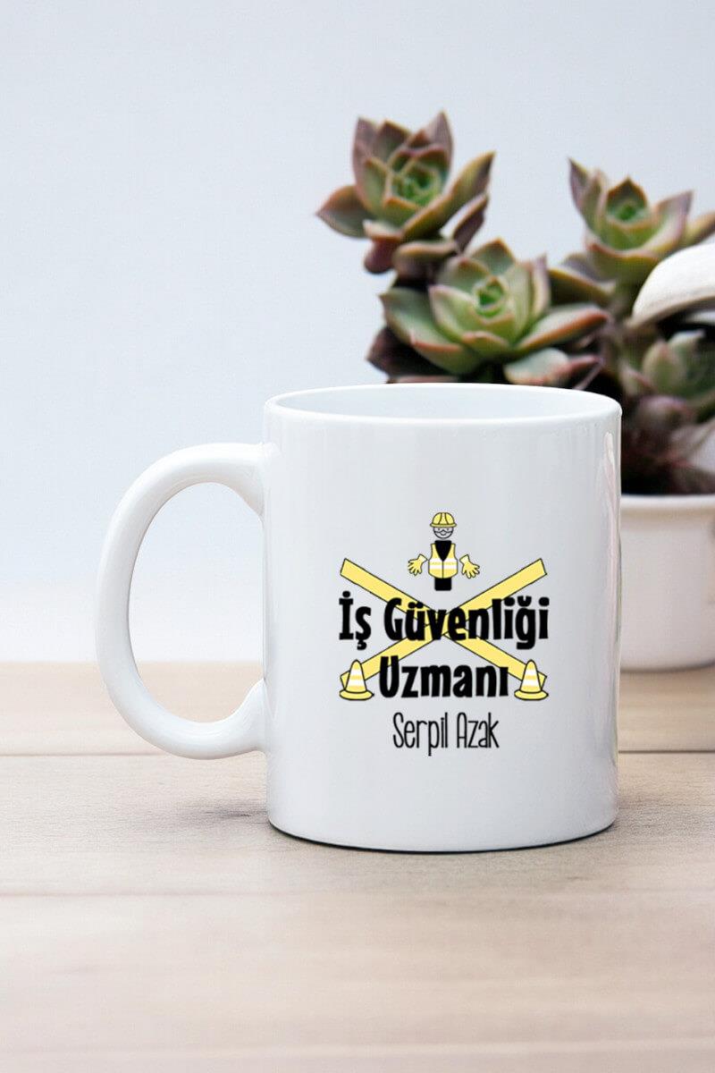 İş Güvenliği Uzmanına Hediye Beyaz Kupa Bardak