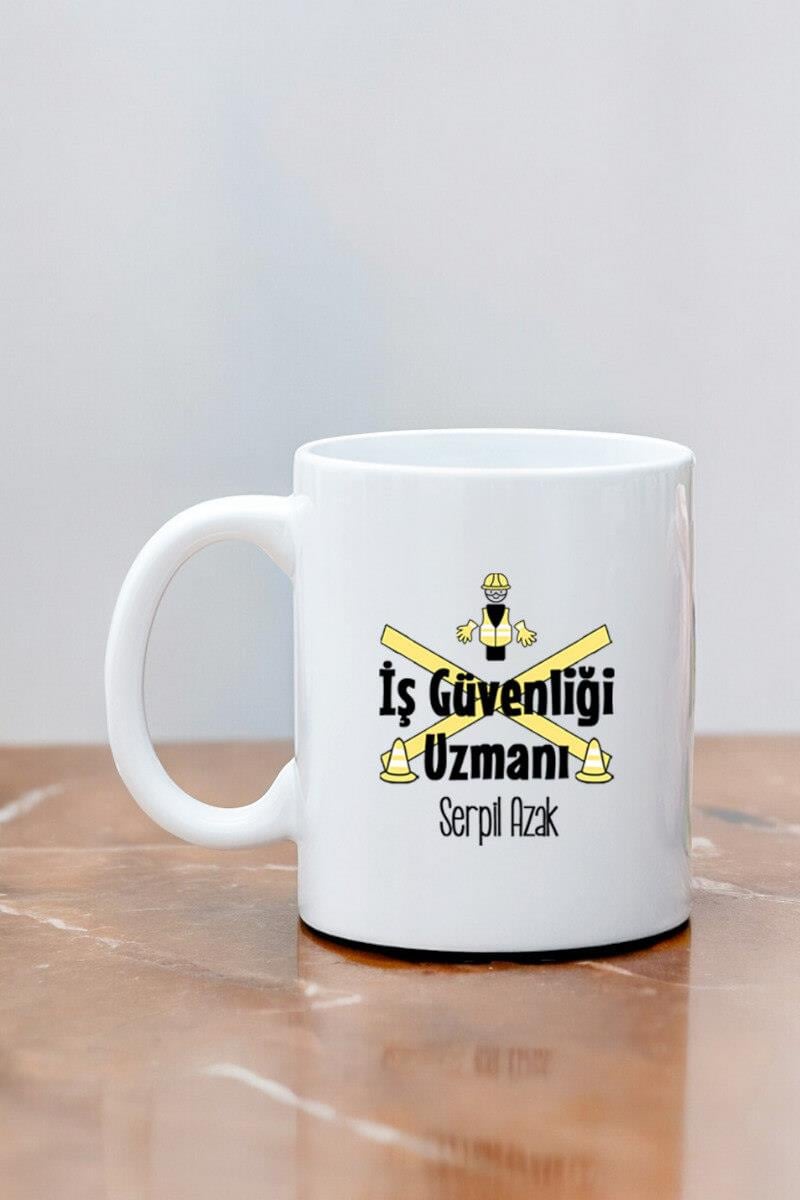 İş Güvenliği Uzmanına Hediye Beyaz Kupa Bardak
