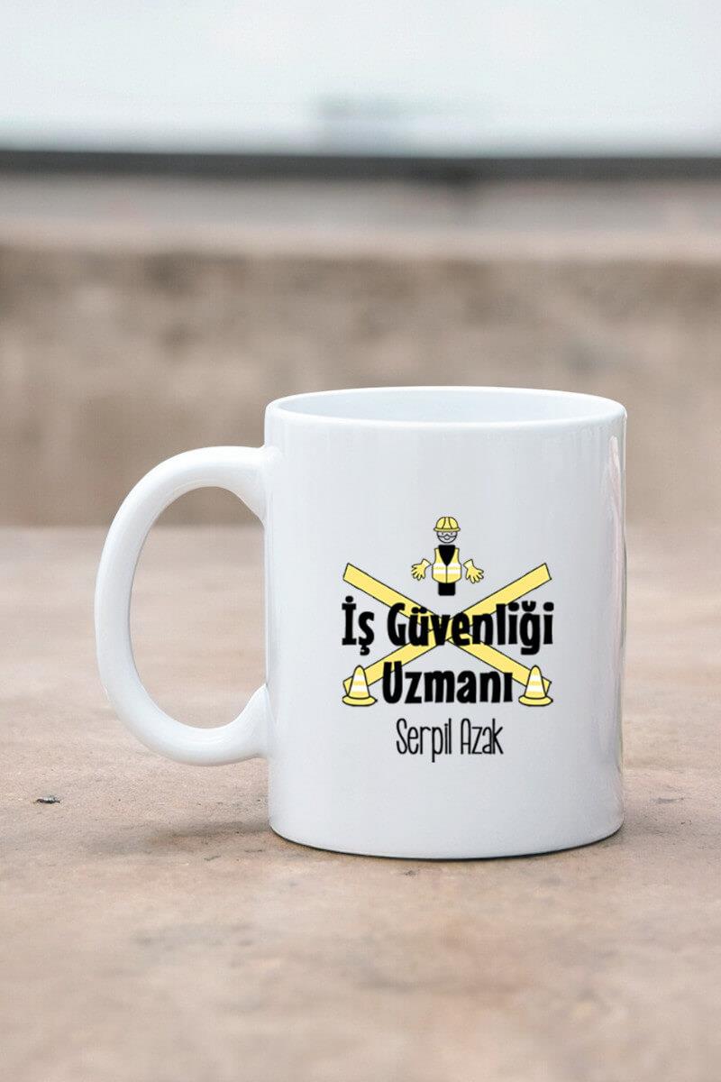 İş Güvenliği Uzmanına Hediye Beyaz Kupa Bardak