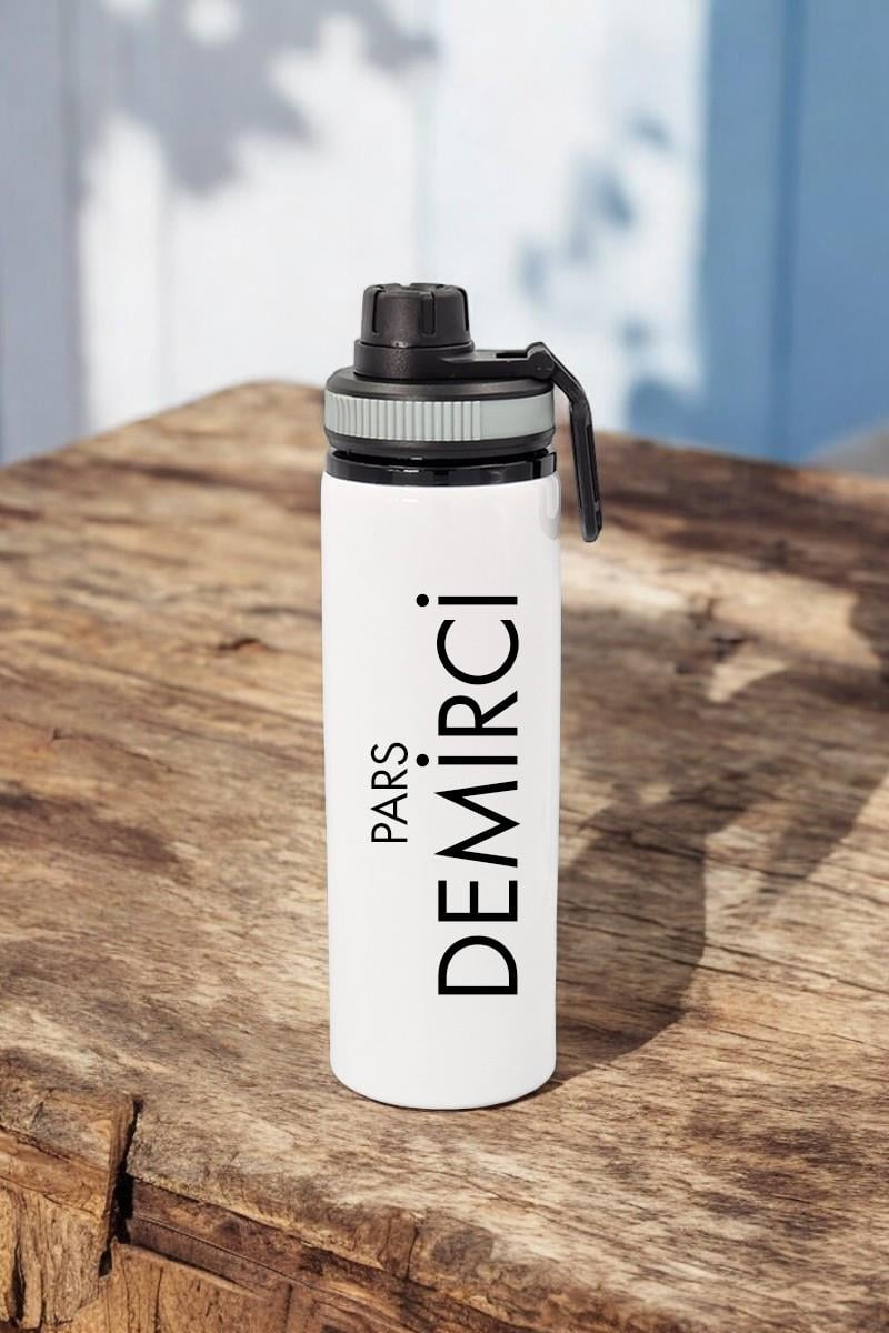 Döner Kapaklı Kişiye Özel Su Matarası