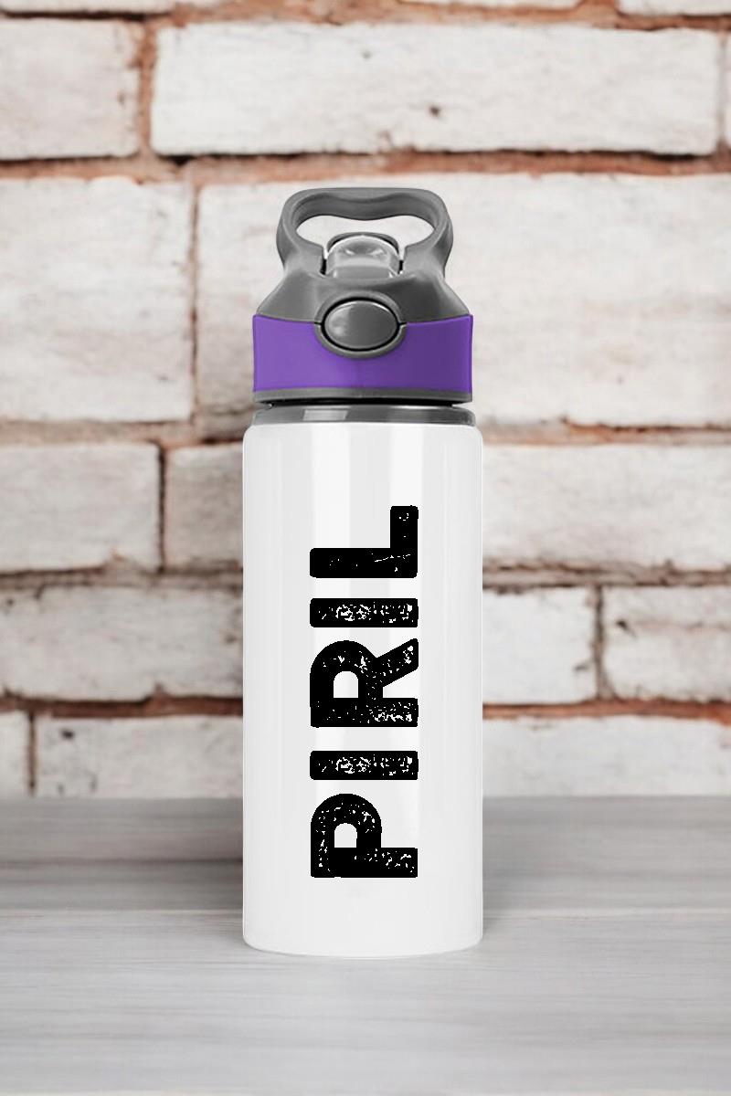 Özel Pipetli İsimli Su Matarası