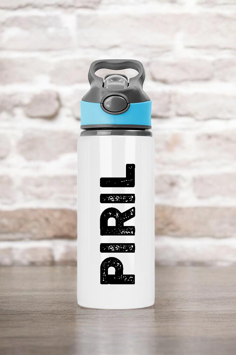 Özel Pipetli İsimli Su Matarası