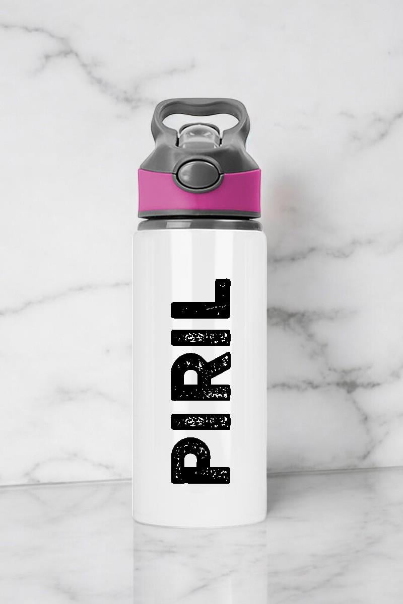 Özel Pipetli İsimli Su Matarası