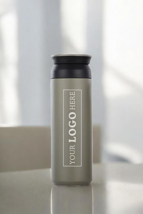 Japon Tarzı 500ml Süzgeçli Asker Yeşili Promosyon Çelik Termos 5153-EMR