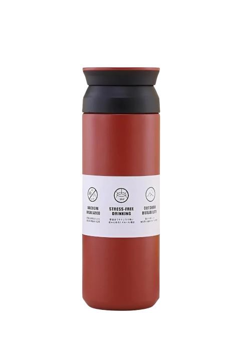 Japon Tarzı 500ml Süzgeçli Kırmızı Promosyon Çelik Termos 5153-EMR