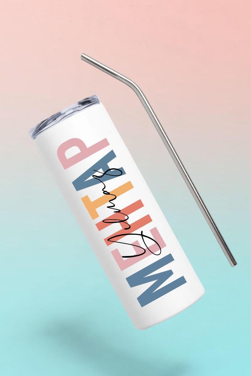 Kadınlara Hediye Kişiye Özel İsim Yazılı Çelik Termos Bardak