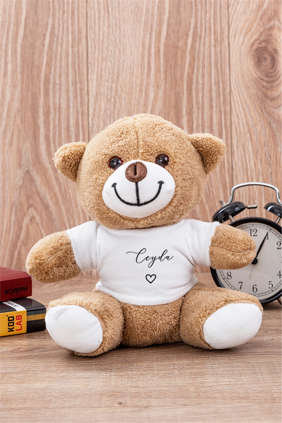 Kişiye Özel El Yazısı Tasarımlı İsimli Peluş Ayı