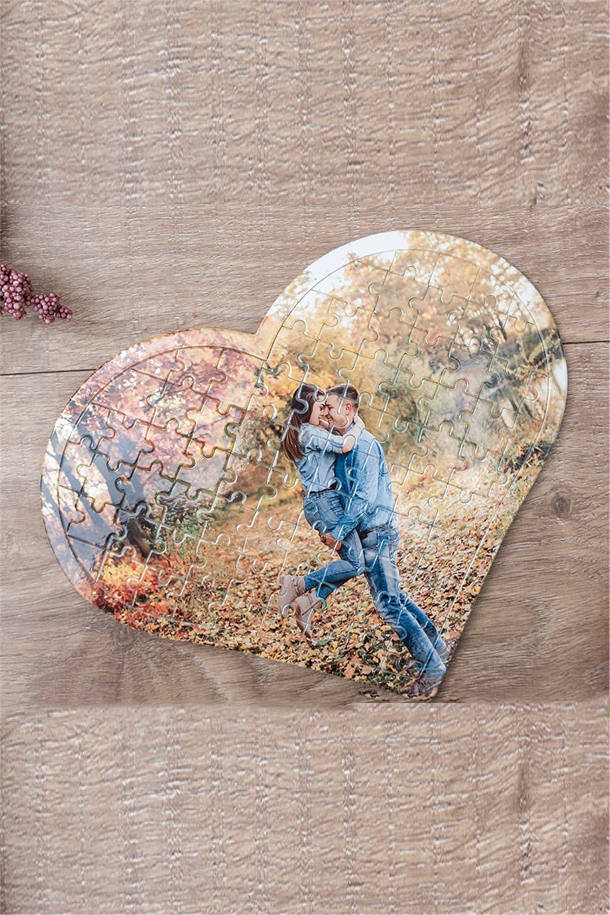 Kişiye Özel Fotoğraflı Kalp Puzzle