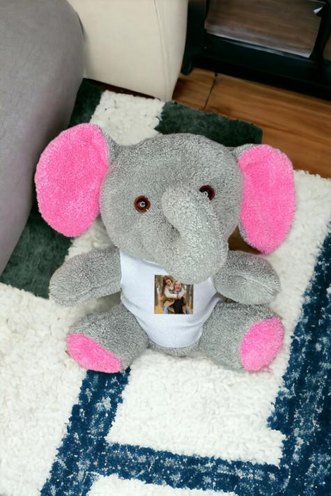 Kişiye Özel Fotoğraflı Peluş Fil