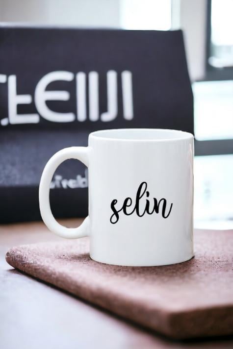 Kişiye Özel İsim Yazılı Beyaz Kupa Bardak