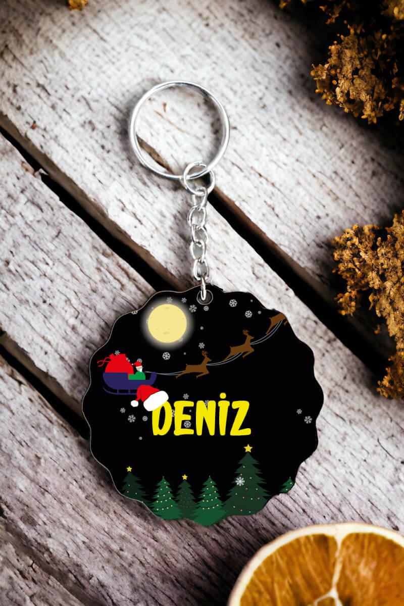 Kişiye Özel Küçük Yılbaşı Hediyesi İsimli Anahtarlık