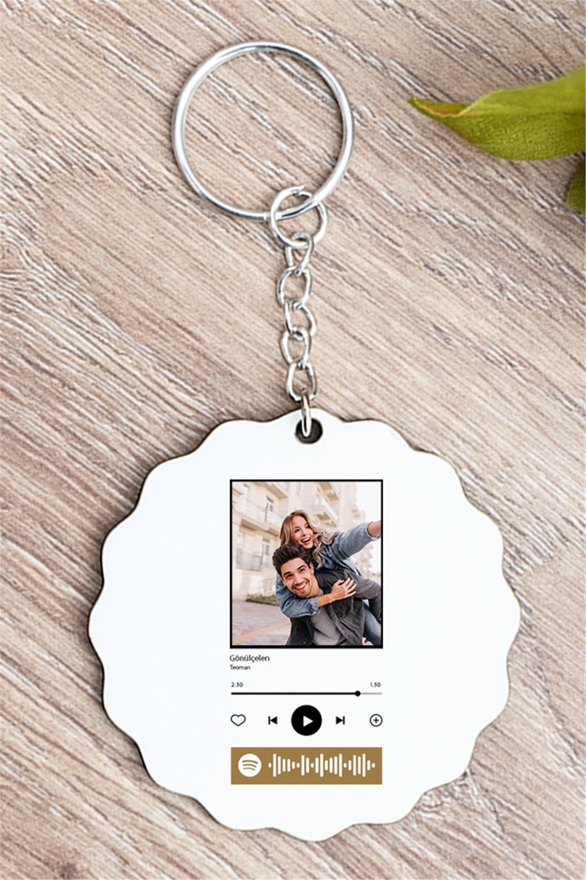 Kişiye Özel Spotify Tasarım Fotoğraflı Anahtarlık