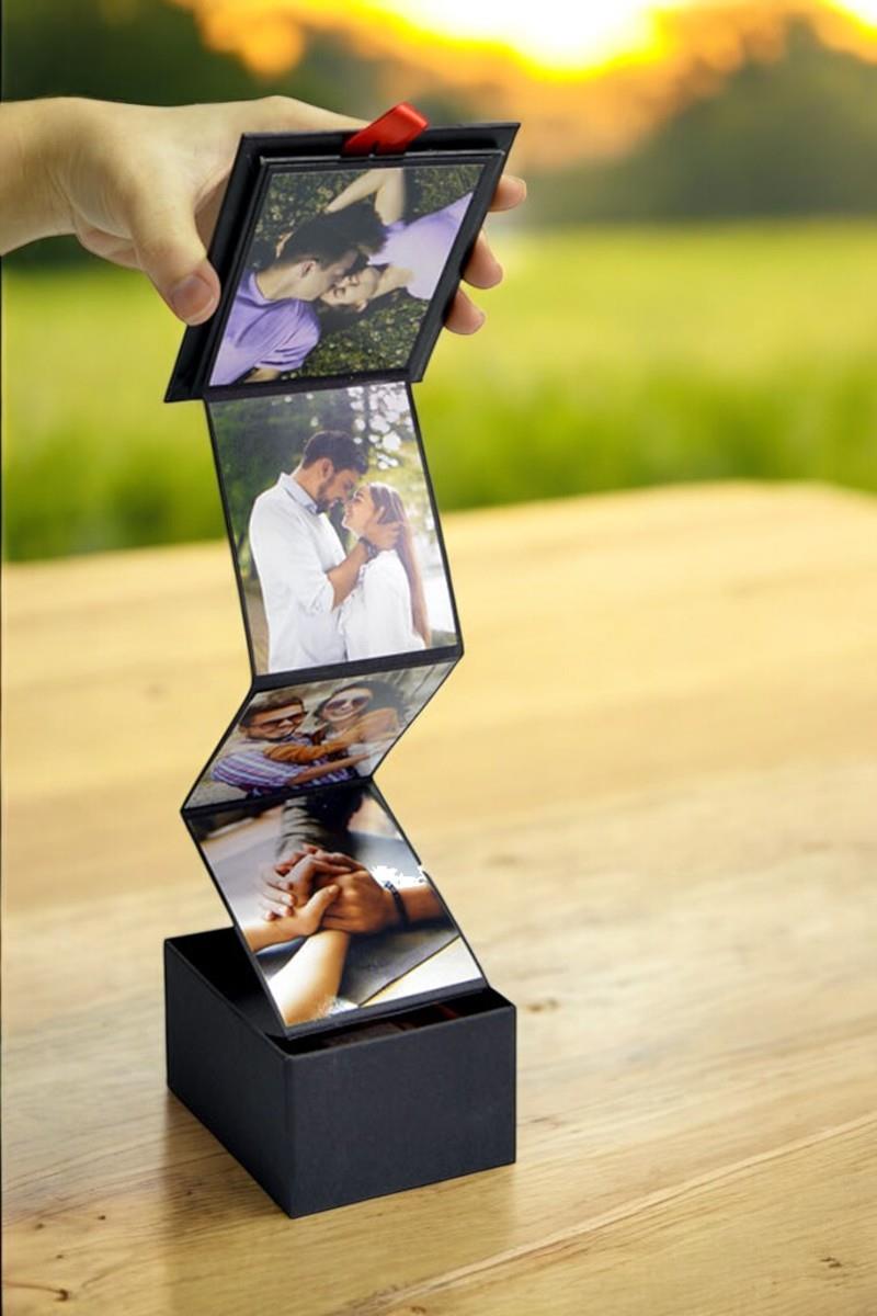 Kişiye Özel Sürpriz Akordiyon Fotoğraf Kutusu