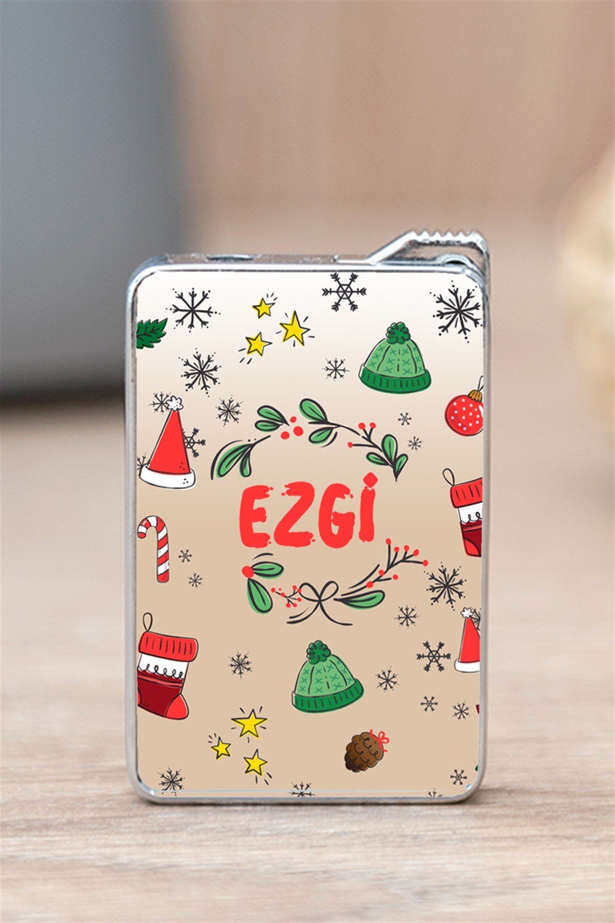 Kişiye Özel Yılbaşı Temalı İsimli Çakmak