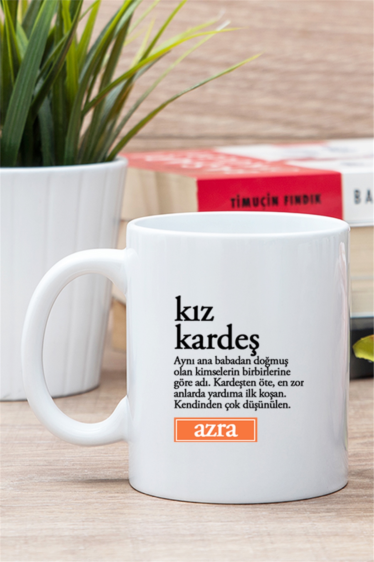Kız kardeş Kelime Anlamı Beyaz Kupa Bardak