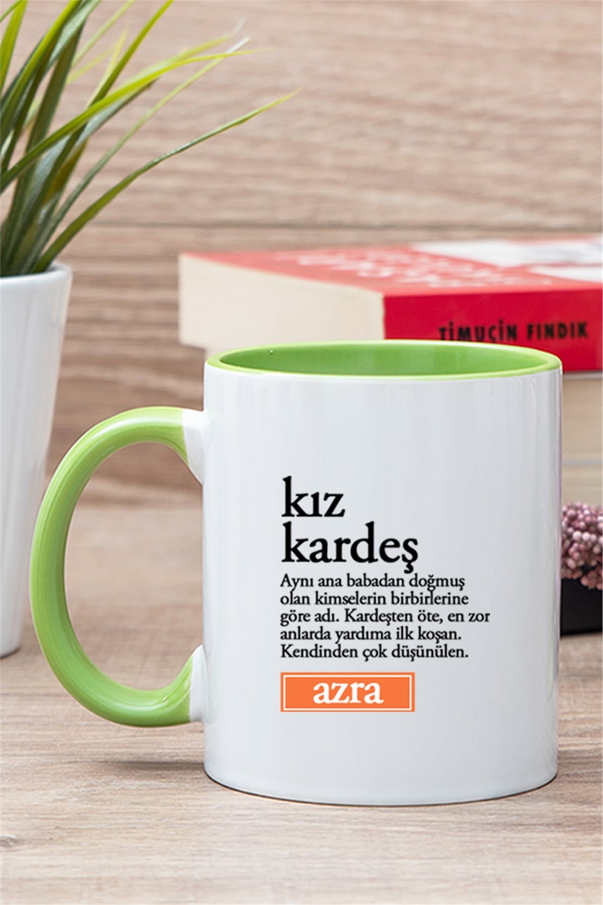 Kız kardeş Kelime Anlamı İçi Renkli Kupa Bardak
