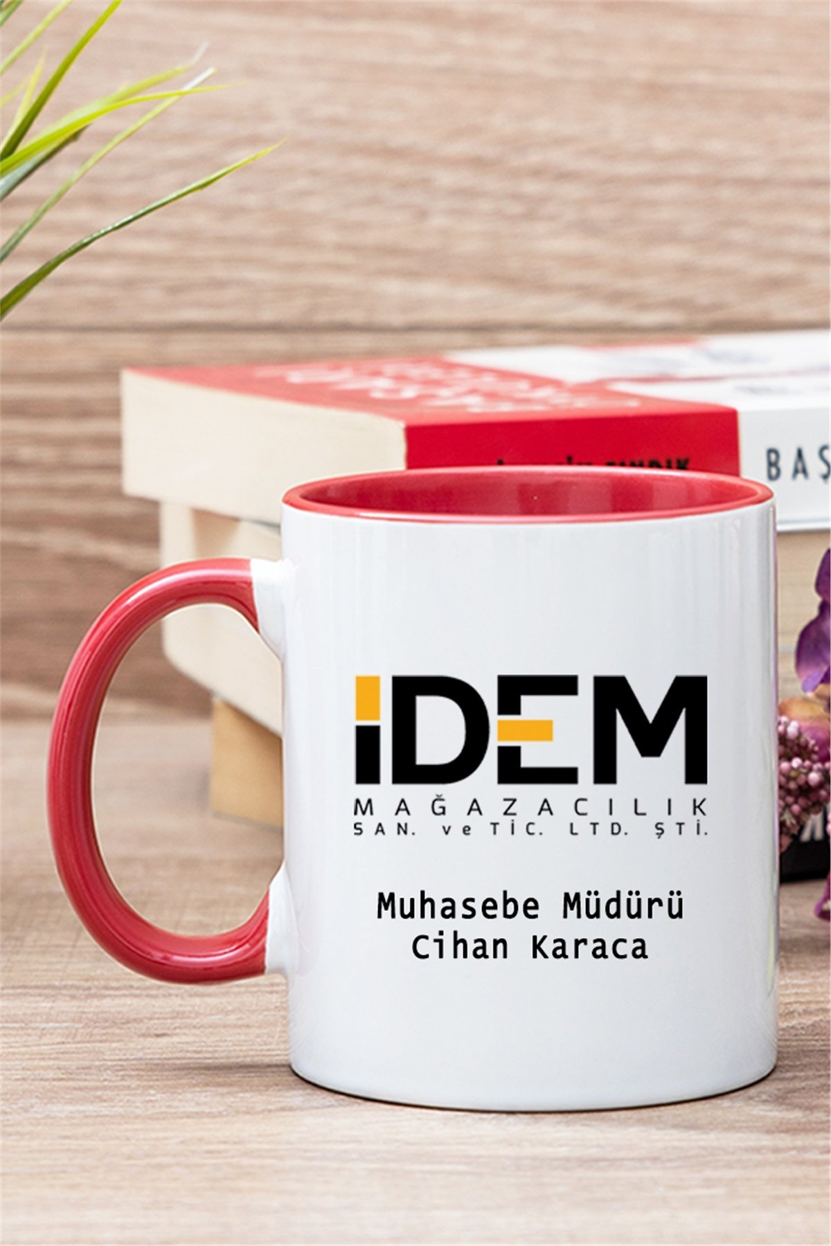 Logolu İçi Renkli Kupa Bardak