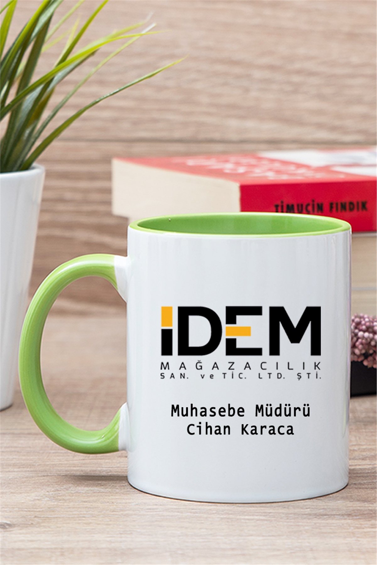 Logolu İçi Renkli Kupa Bardak