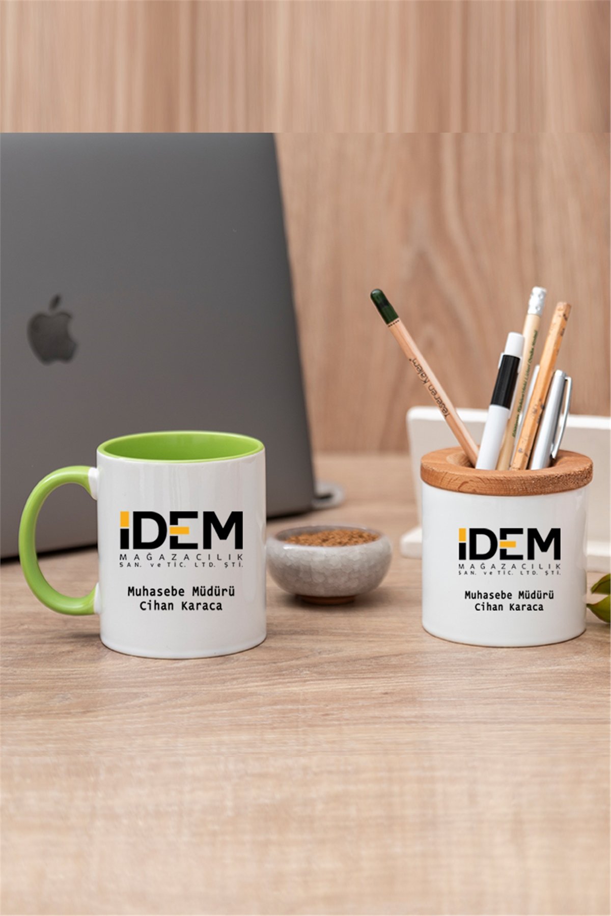 Logolu Renkli Kupa Bardak ve Kalemlik