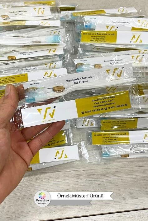 Logonuza Özel Ambalajlı Tek Kullanımlık Diş Fırçası