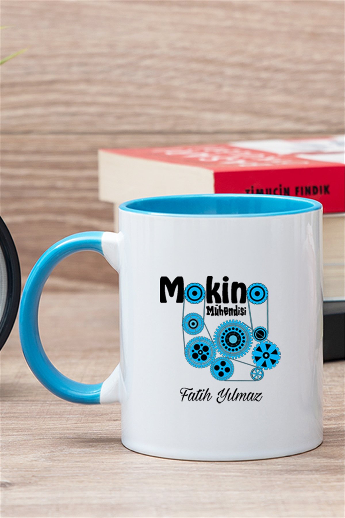 Makine Mühendisi İçi Renkli Kupa Bardak