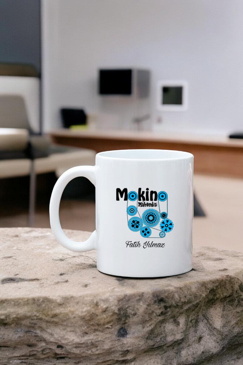 Makine Mühendisine Hediye Beyaz Kupa Bardak