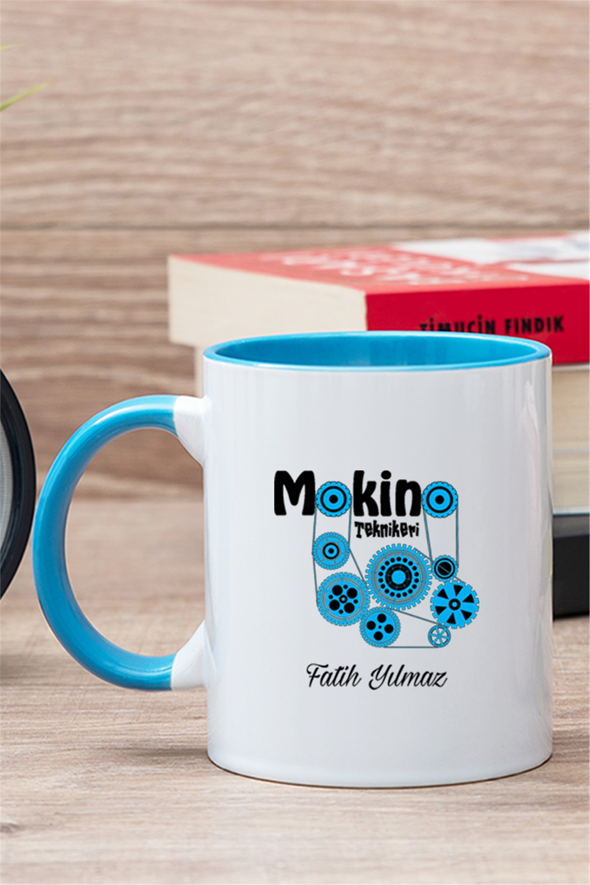 Makine Teknikeri İçi Renkli Kupa Bardak