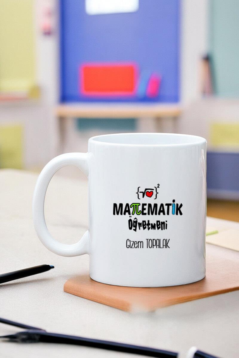 Matematik Öğretmenine Hediye Beyaz Kupa Bardak