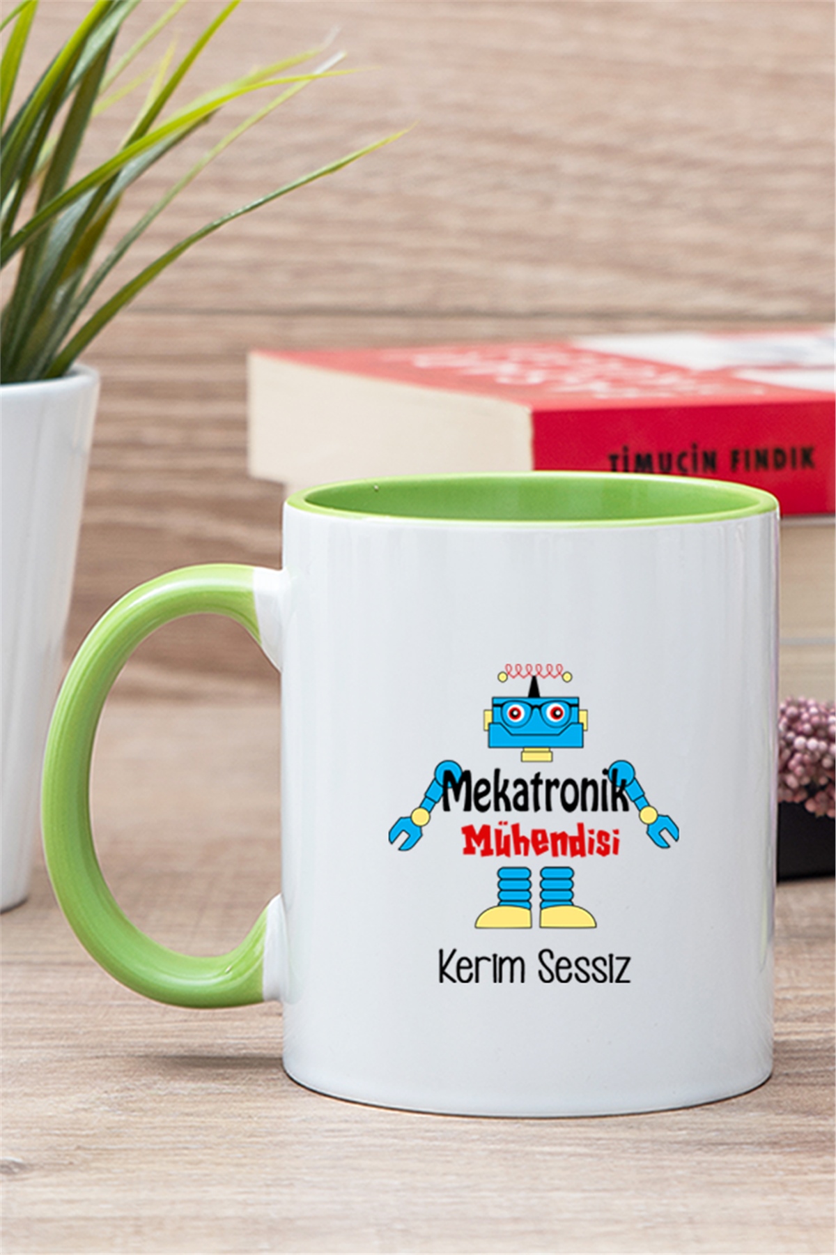 Mekatronik Mühendisi İçi Renkli Kupa Bardak