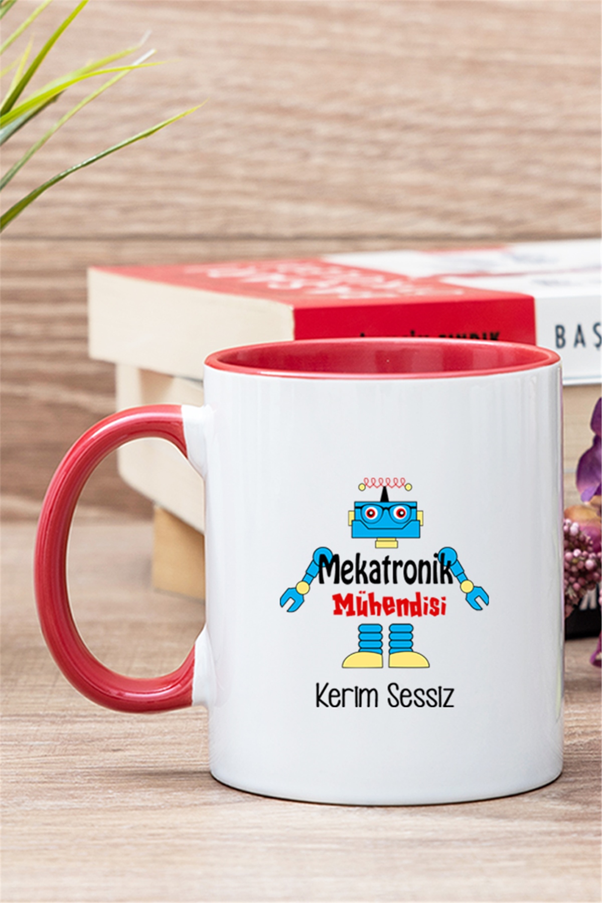 Mekatronik Mühendisi İçi Renkli Kupa Bardak
