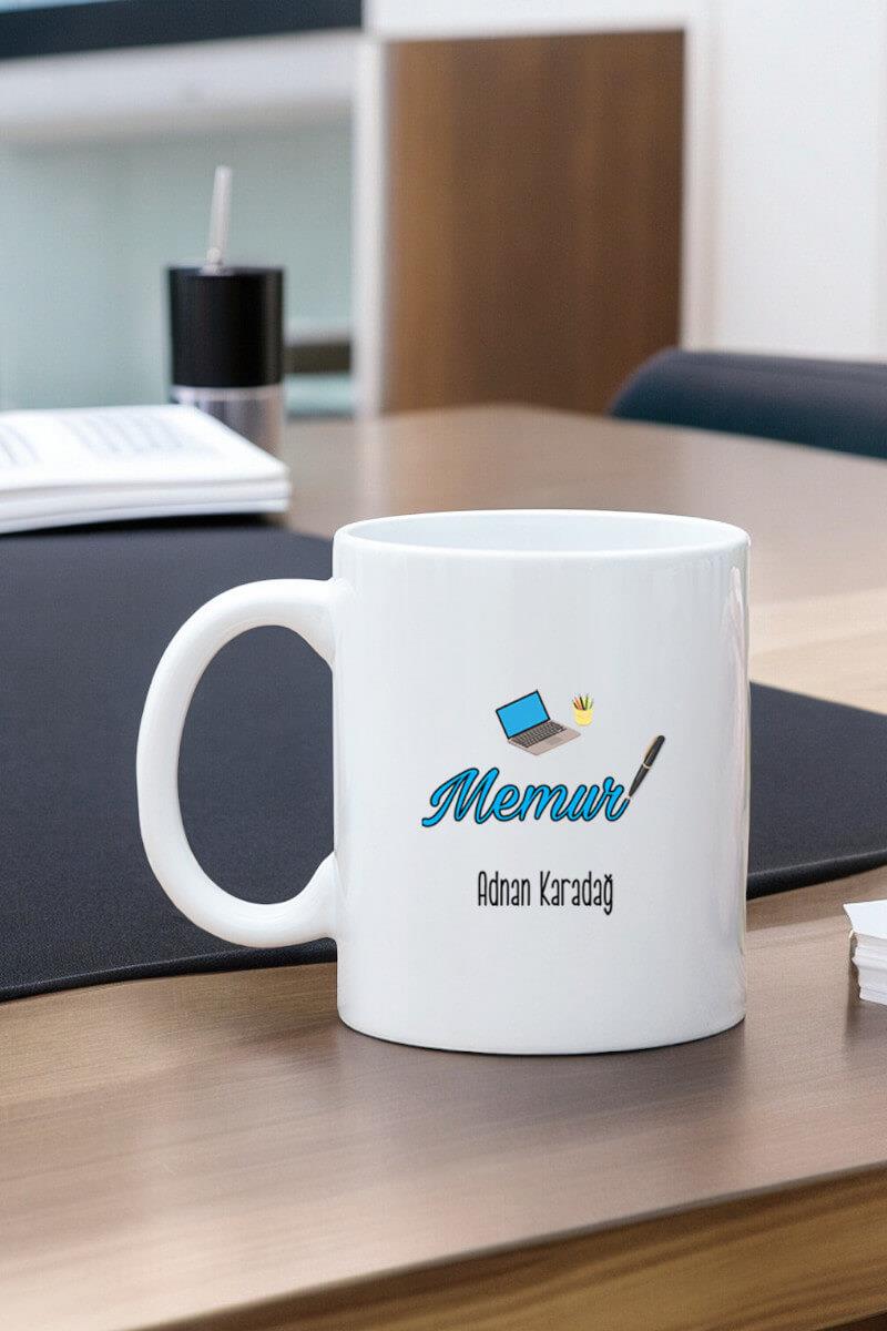 Memura Hediye Beyaz Kupa Bardak