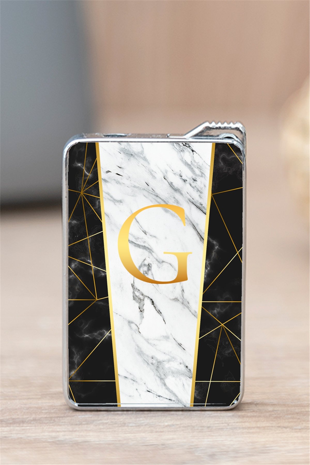 Mermer Tasarım Gold Baş Harfli Çakmak