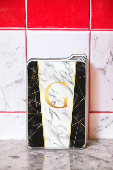 Mermer Tasarım Gold Baş Harfli Çakmak