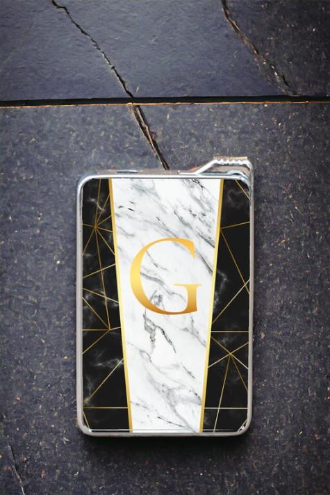 Mermer Tasarım Gold Baş Harfli Çakmak