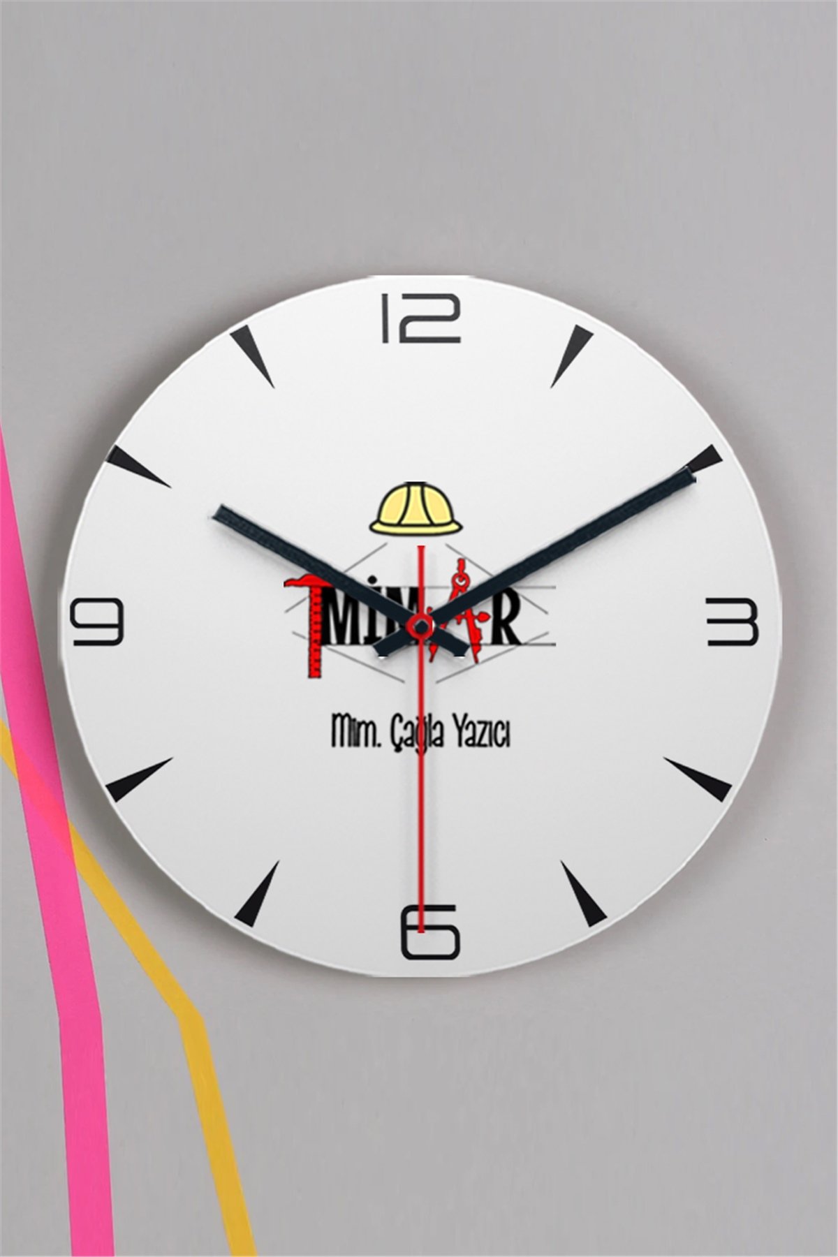 Mimarlık Ofisine Hediye Kişiye Özel Duvar Saati