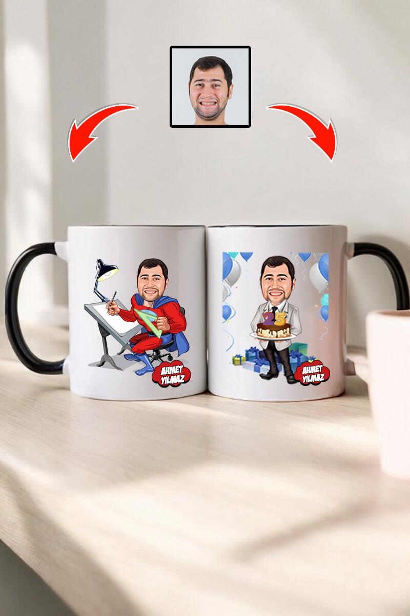 Mimara Doğum Günü Hediyesi Karikatürlü Kupa Bardak
