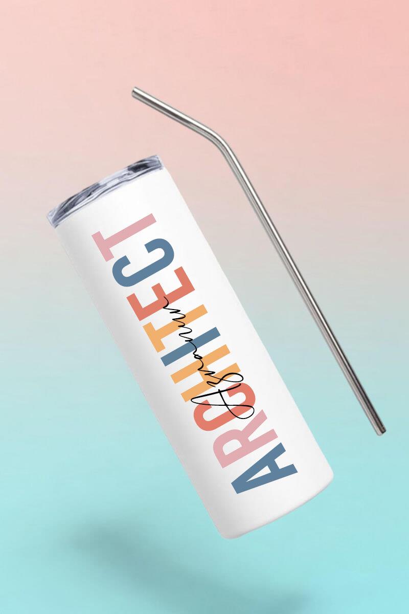 Mimara Hediye İsme Özel Çelik Pipetli Termos Bardak