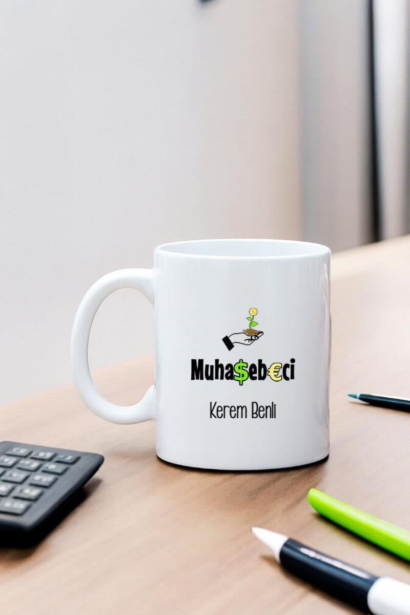 Muhasebeciye Hediye Beyaz Kupa Bardak
