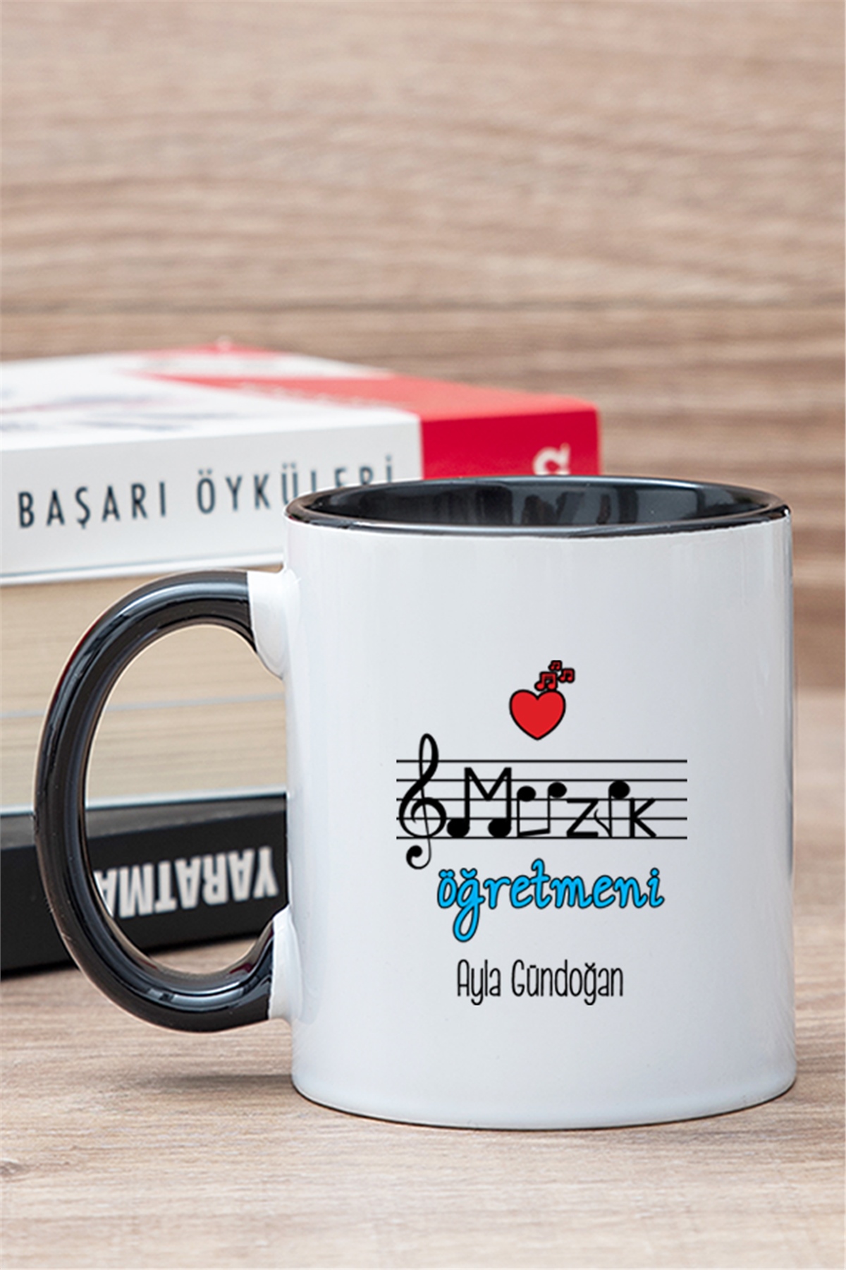 Müzik Öğretmeni İçi Renkli Kupa Bardak
