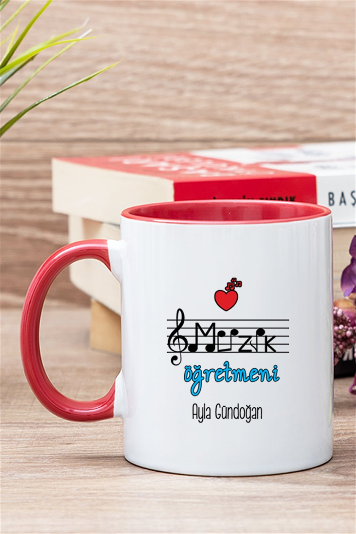 Müzik Öğretmeni İçi Renkli Kupa Bardak
