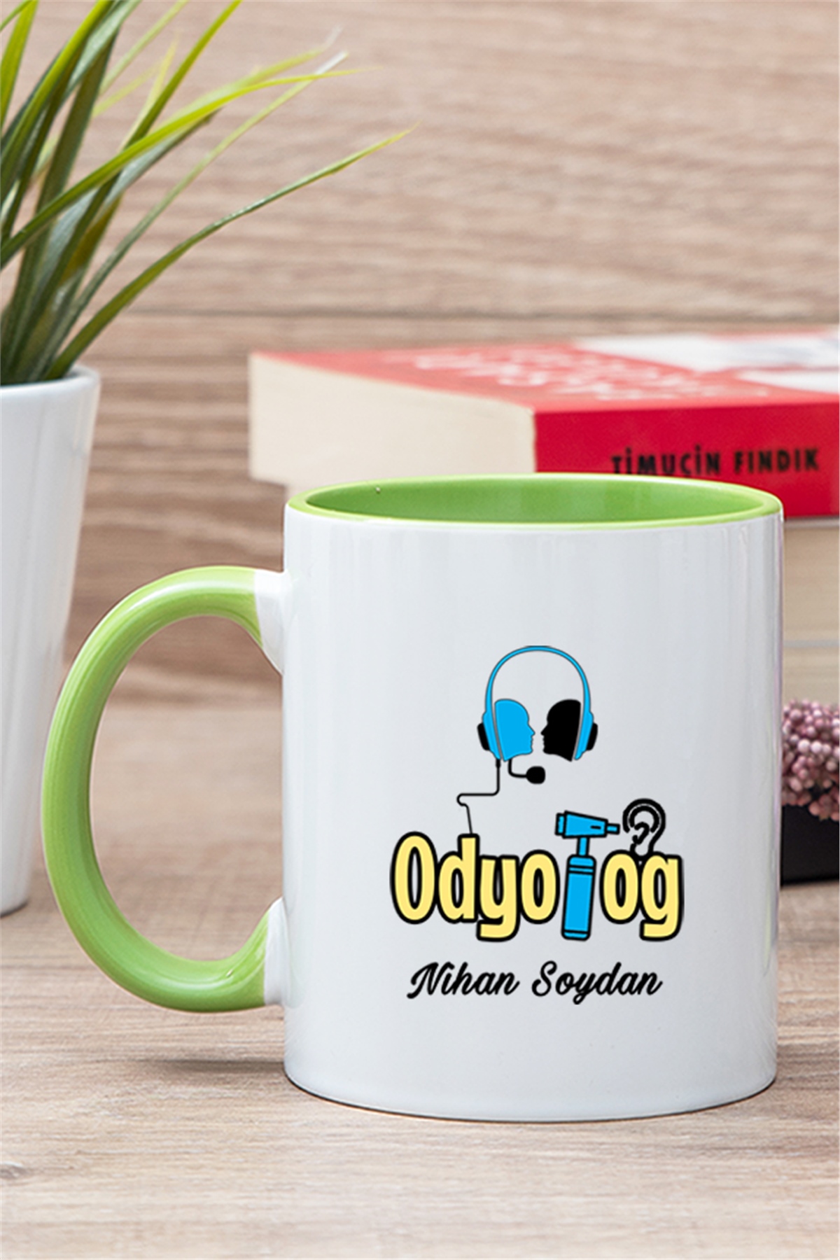 Odyolog İçi Renkli Kupa Bardak