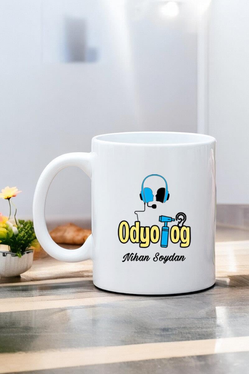 Odyologlara Hediye Beyaz Kupa Bardak