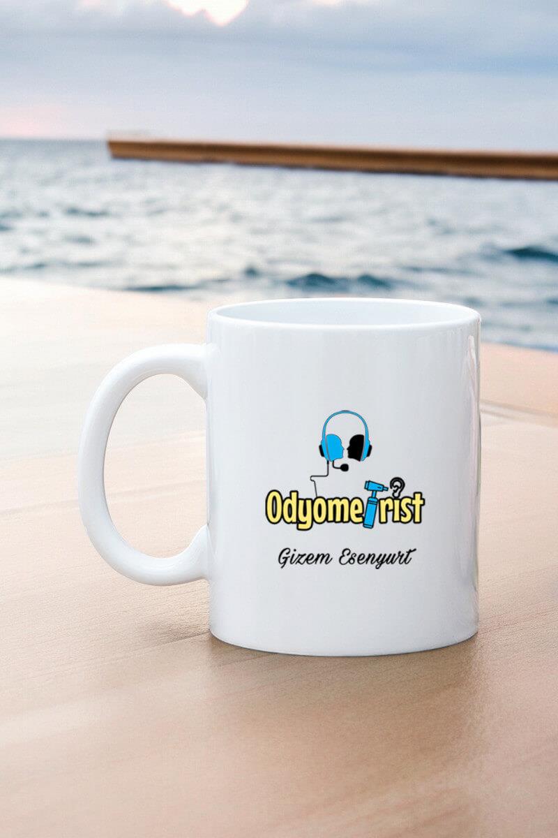 Odyometristlere Hediye Beyaz Kupa Bardak